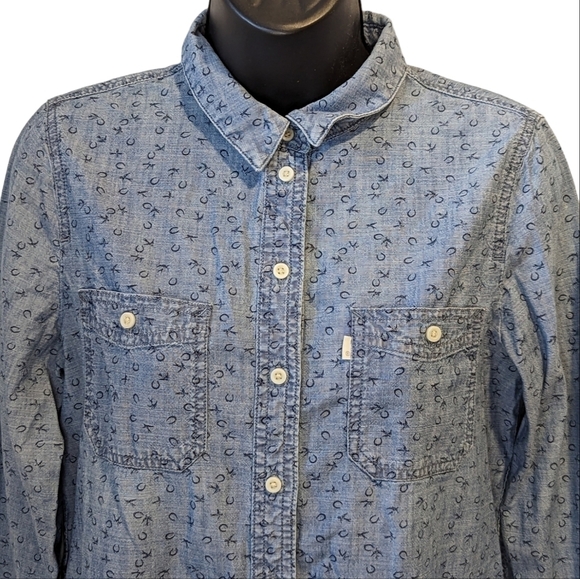 Levi’s blue shirt dress size small - Picture 1 of 8